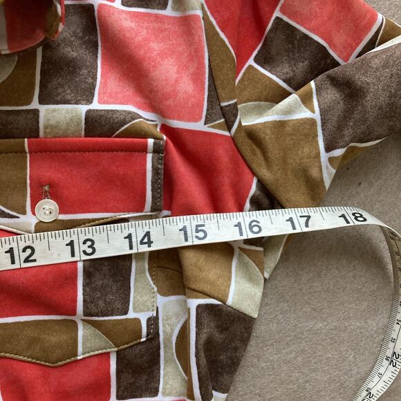 J. McLaughlin Brynn Dress Sz XS Button Down Knee Length Geometric Retro 70s - Picture 6 of 10